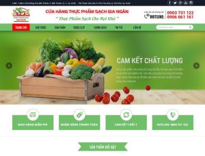 Giao diện của website thực phẩm dinh dưỡng