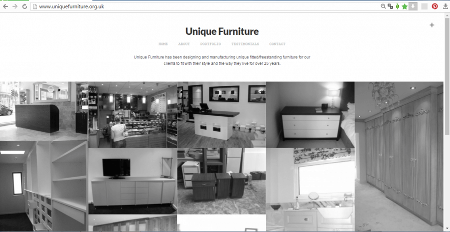  mẫu website nội thất Unique Furniture