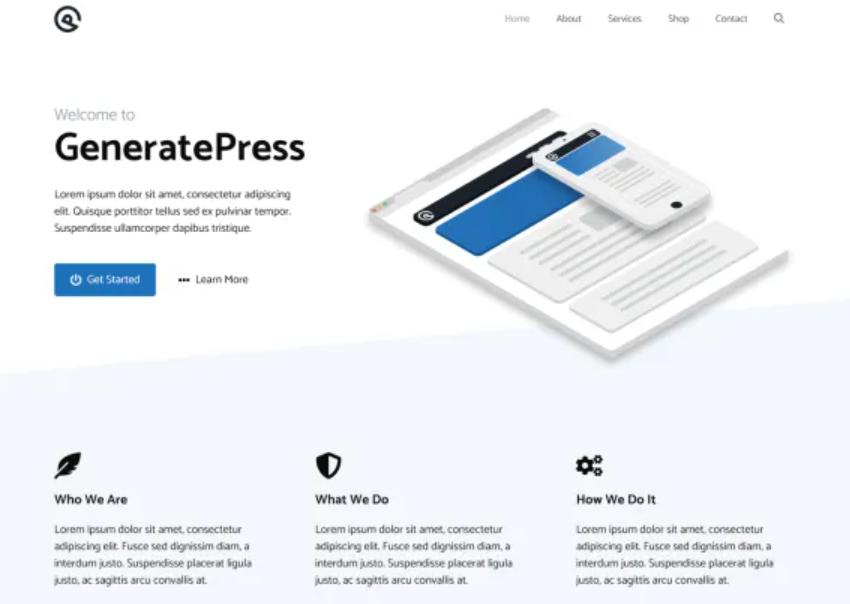 Theme wordpress đẹp GeneratePress 