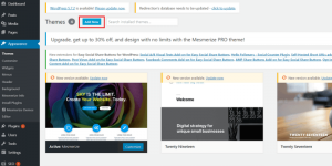 thêm theme khi thiết kế website bằng wordpress