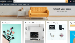 mẫu website bán hàng amazon