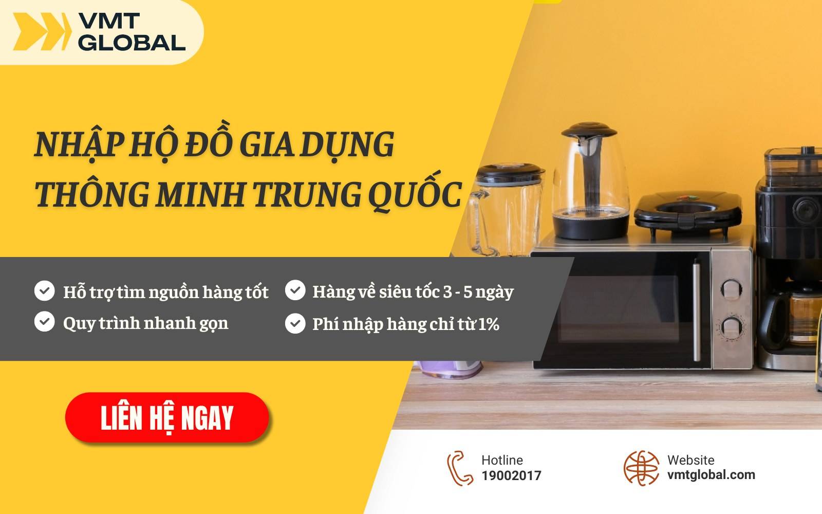 Dịch vụ nhập hộ đồ gia dụng Trung Quốc tại VMT Global